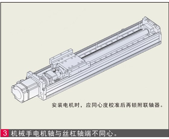 電動(dòng)滑臺(tái)電機(jī)軸和絲杠軸端不同心